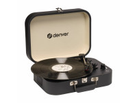 Denver Gira-discos 33 1/3 /45/78rpm Vintage 2x10W Preto Denver Gira-discos 33 1/3 /45/78rpm Vintage 2x10W Preto